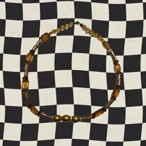 citrine, yellow, brown necklace